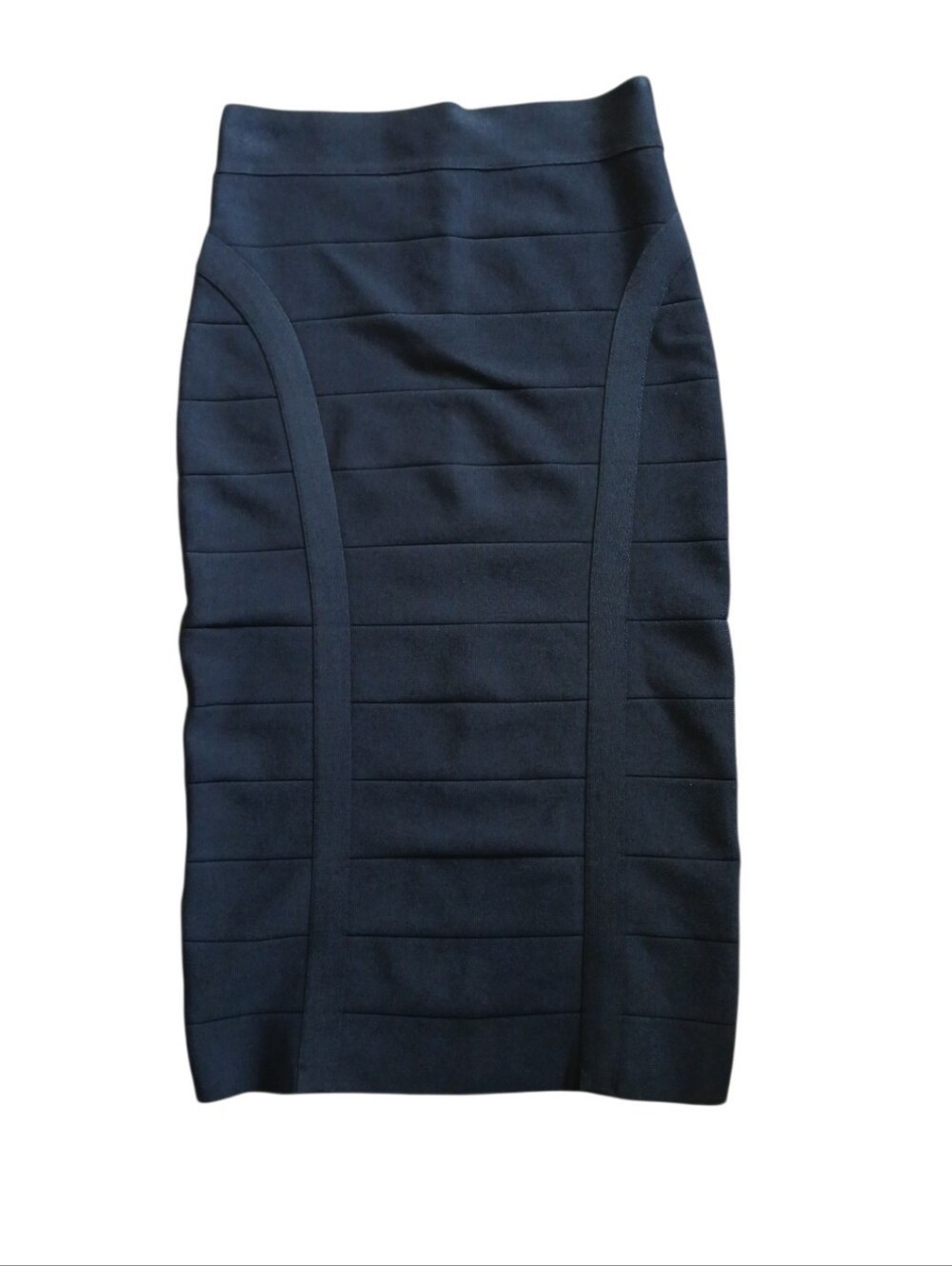 Bebe-Bandaid-Black-Bodycon Pencil Skirt-Medium